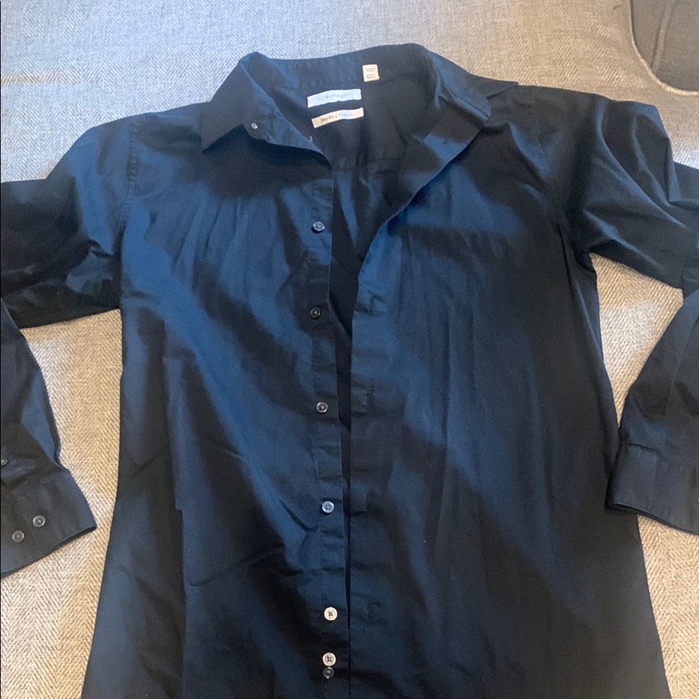 Calvin Klein Black Casual Button Down Shirt for Effortless Style